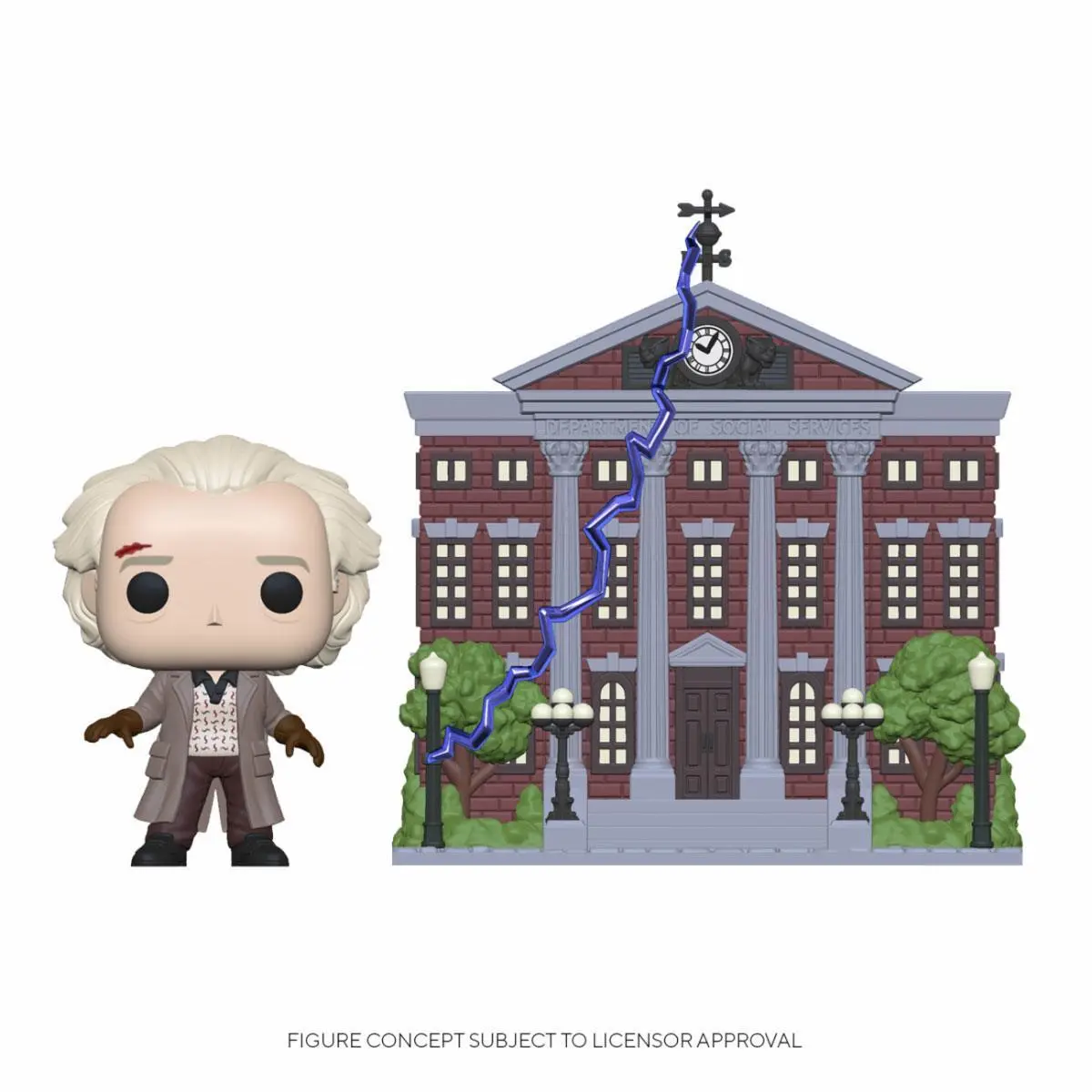 Back to the Future pop beeldje Funko Town Vinyl Doc w/Clock Tower