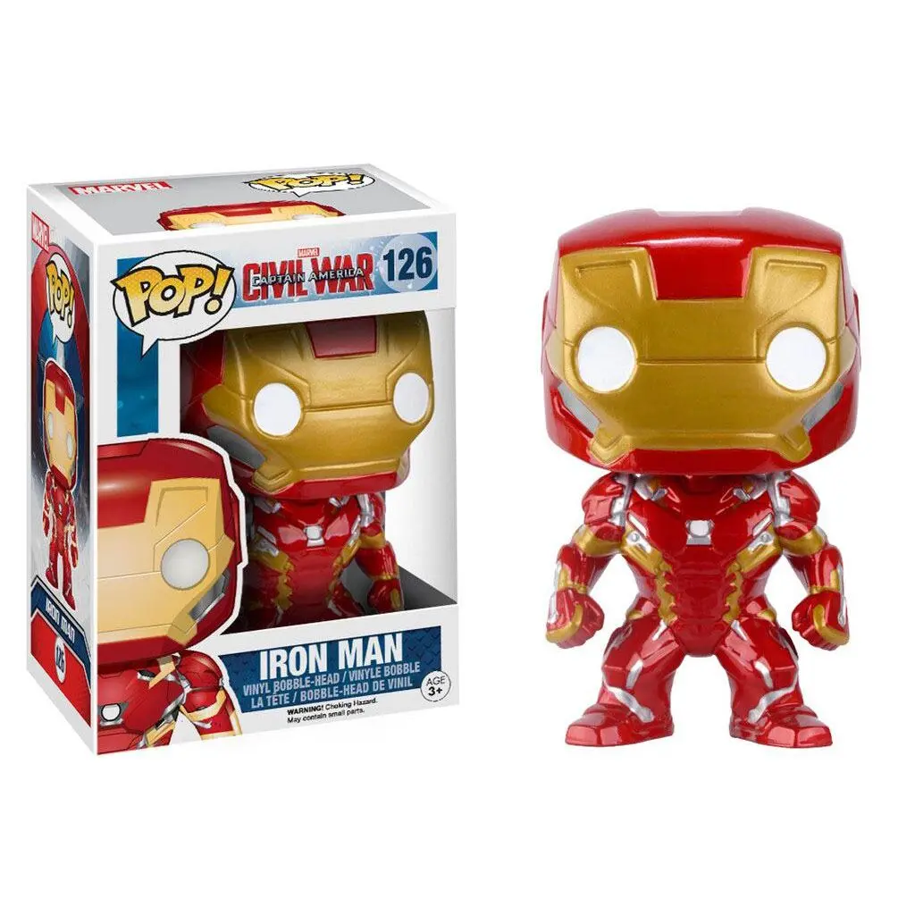 Figurine Bobble Head Iron Man Vynil Funko Captain America Civil War Pop!
