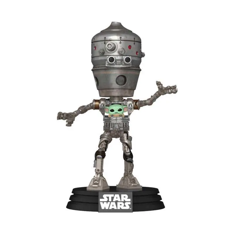 0889698800013 - Figurine Star Wars The Mandalorian POP! bobblehead IG-12 with Grogu