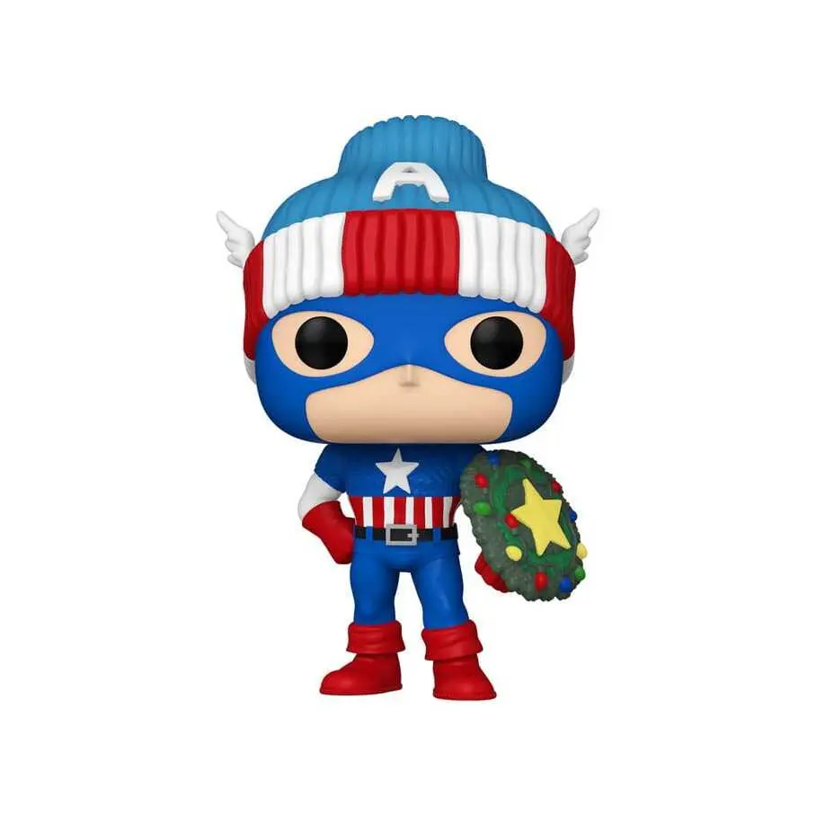 0889698800327 - Figurine Marvel POP! Vinyl Holiday Capt America