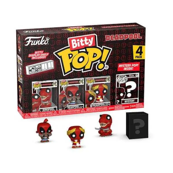 0889698849616 - Sammlerfigur Deadpool Bitty POP! Vinyl Dinopool (x4)