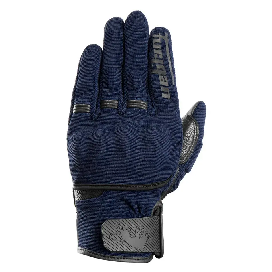 Gants cuir/textile Furygan Jet D3O Evo bleu/noir- S