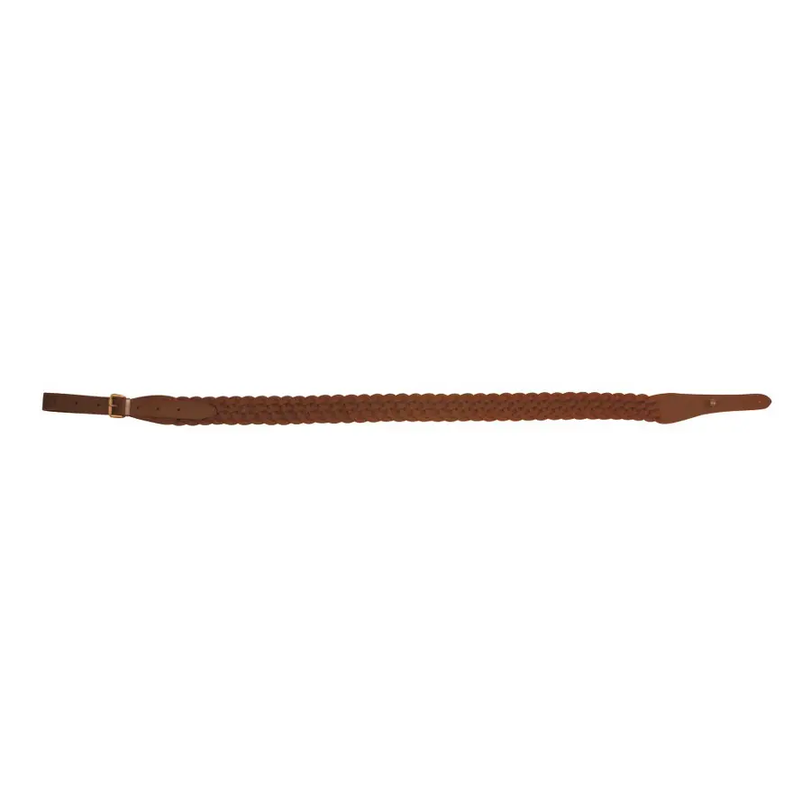 Braided leather suspenders with 8 strands Fuzyon Chasse