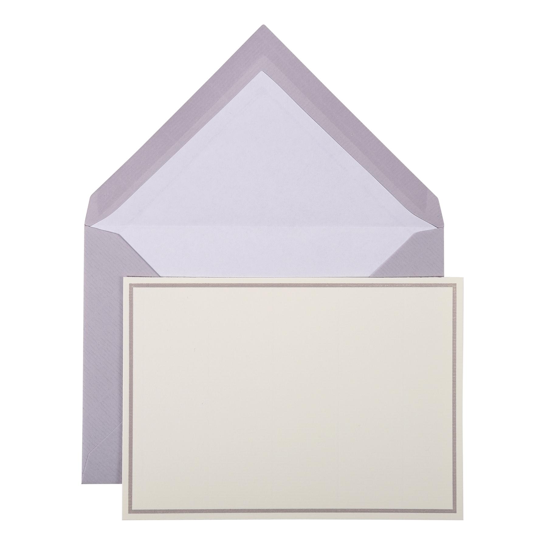 3140290326286 - 5 x Karte & Umschlag Verge mit Rand C6 VE=10 Stück grau