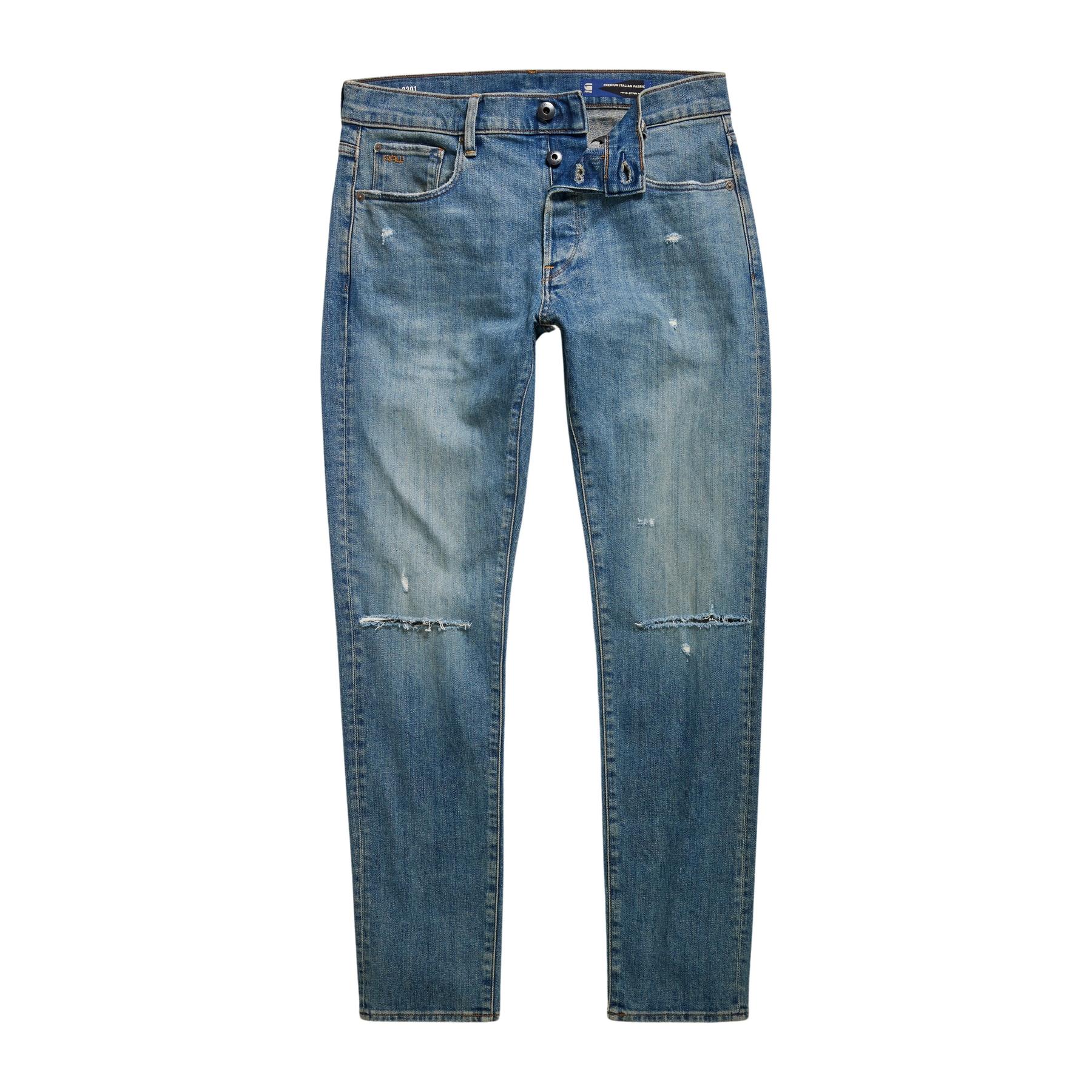 8720347833728 - G-Star - 3301 - Schmal geschnittene Jeans in verblasstem Blau