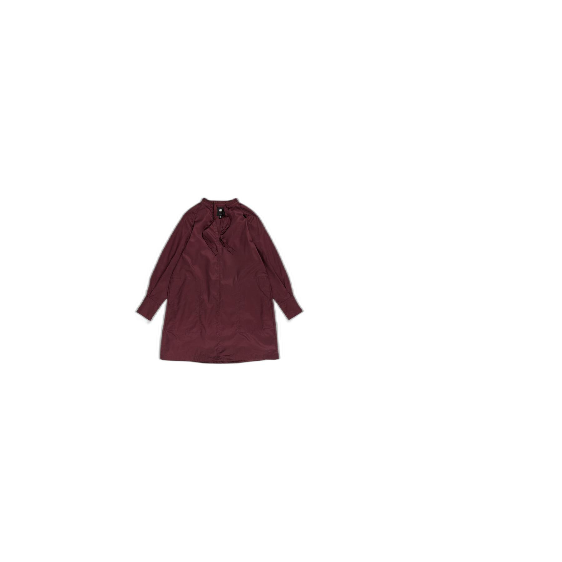 8720346870588 - V-Neck Tunic Kleid - Lila - Damen