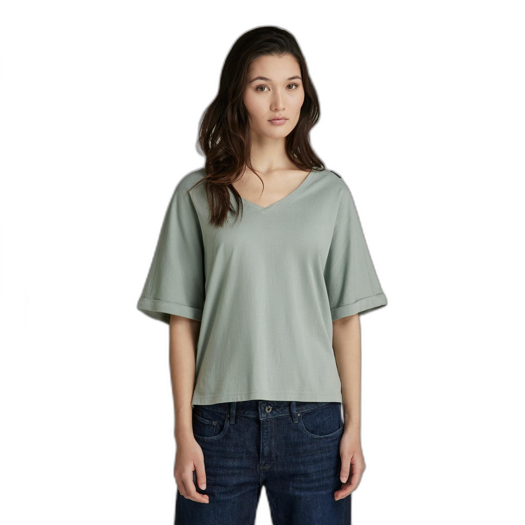 8719772900433 - Locker geschnittenes T-Shirt mit V-Ausschnitt Frau Joose