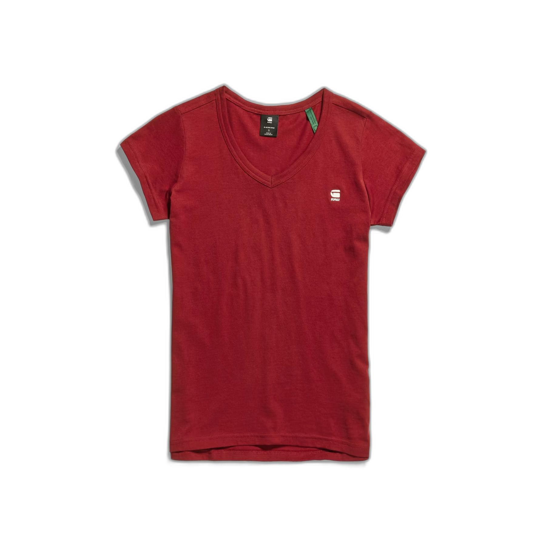 8720346264110 - Eyben Slim V-Neck Top - Rot - Damen 8720346264110 - Eyben Slim V-Neck Top - Rot - Damen