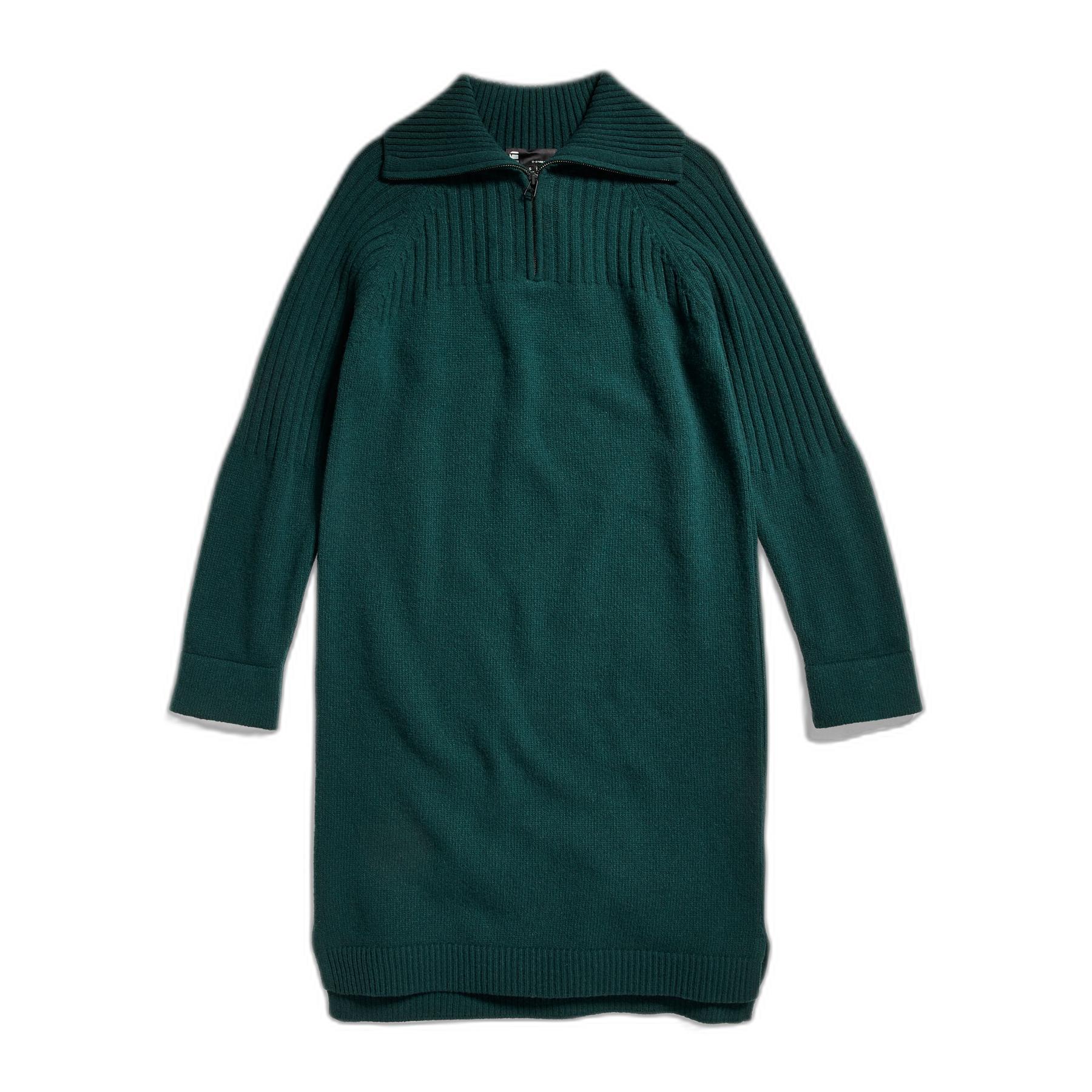 8720346870441 - Skipper Loose Knitted Kleid - Grün - Damen