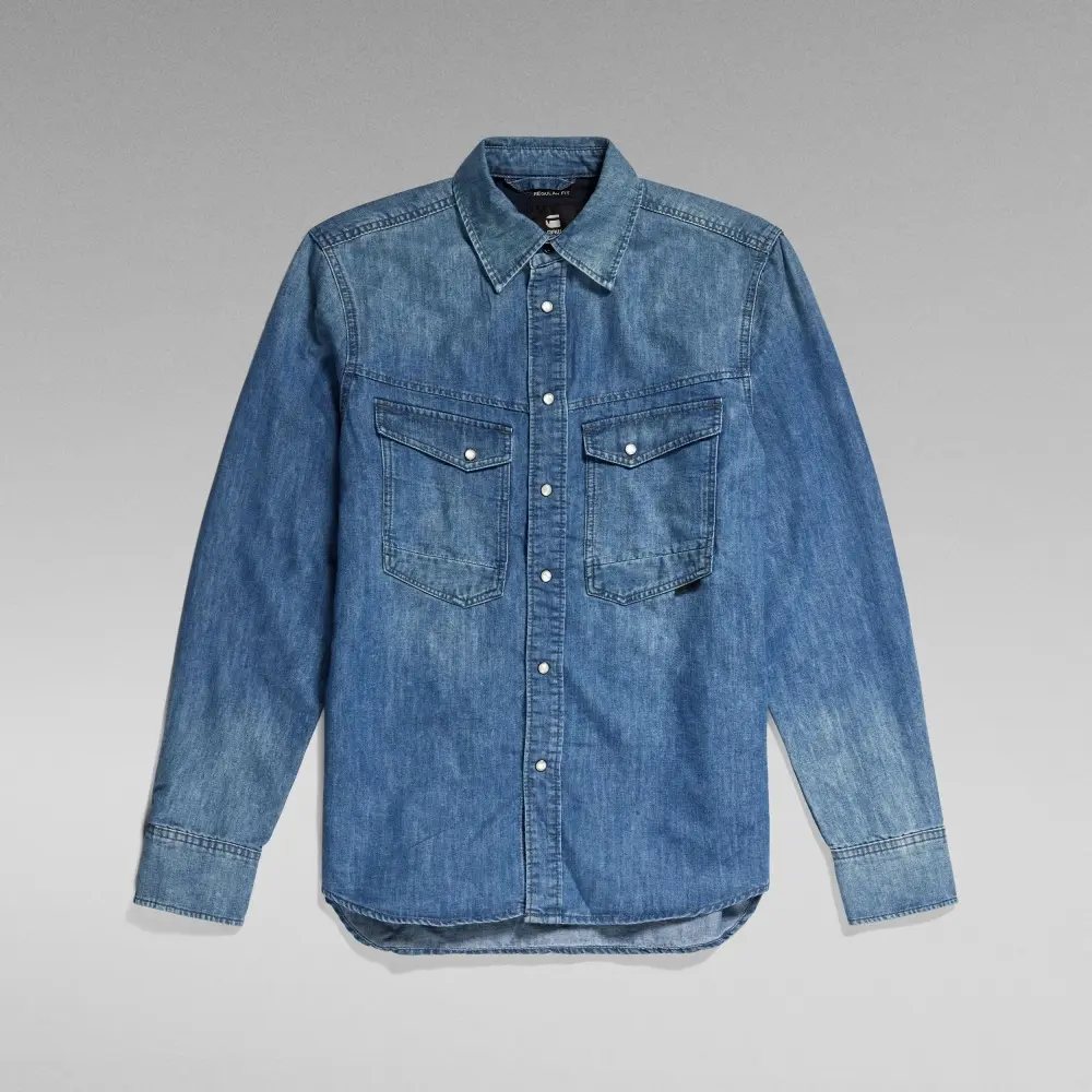 8720347314029 - Premium Dakota Regular Hemd Evergreen - Mittelblau - Herren