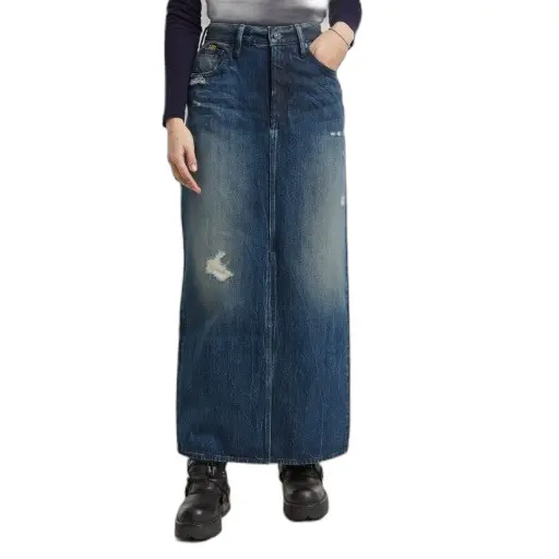 Gonna lunga in denim donna  Viktoria