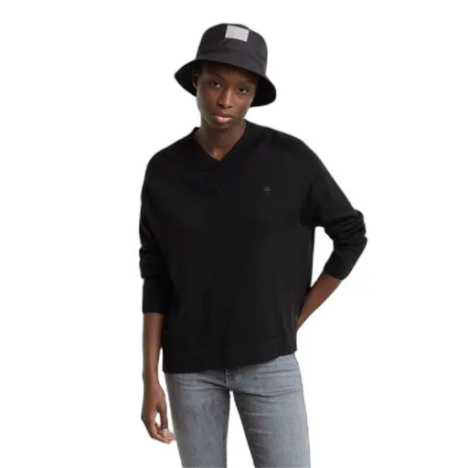 8720706309031 - Damen V-Ausschnitt Pulli Core Loose Knit