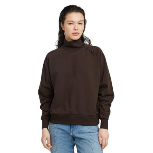 8720706480655 - Asymmetrischer Button-Down Sweatshirt für Damen G-Star