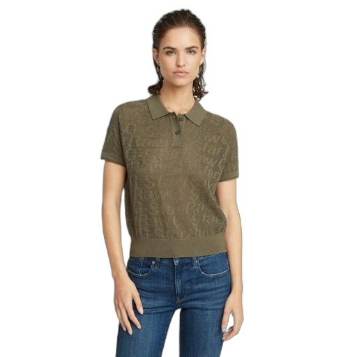 8721135006409 - Polo-Shirt Damen Pointelle