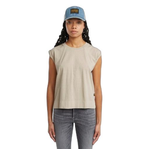 8721135417335 - Damen Zip-T-Shirt Back Overdyed