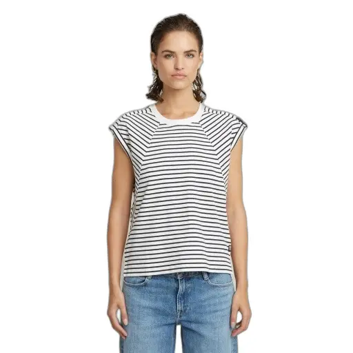 8721135121096 - Weite gestreifte Damen-T-Shirt Seam Detail