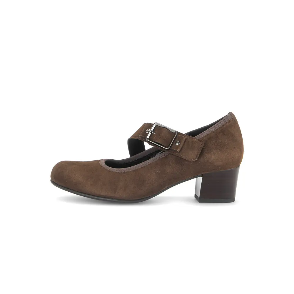 Frauen Pumps Mit Riemen Gabor Samtchevreau