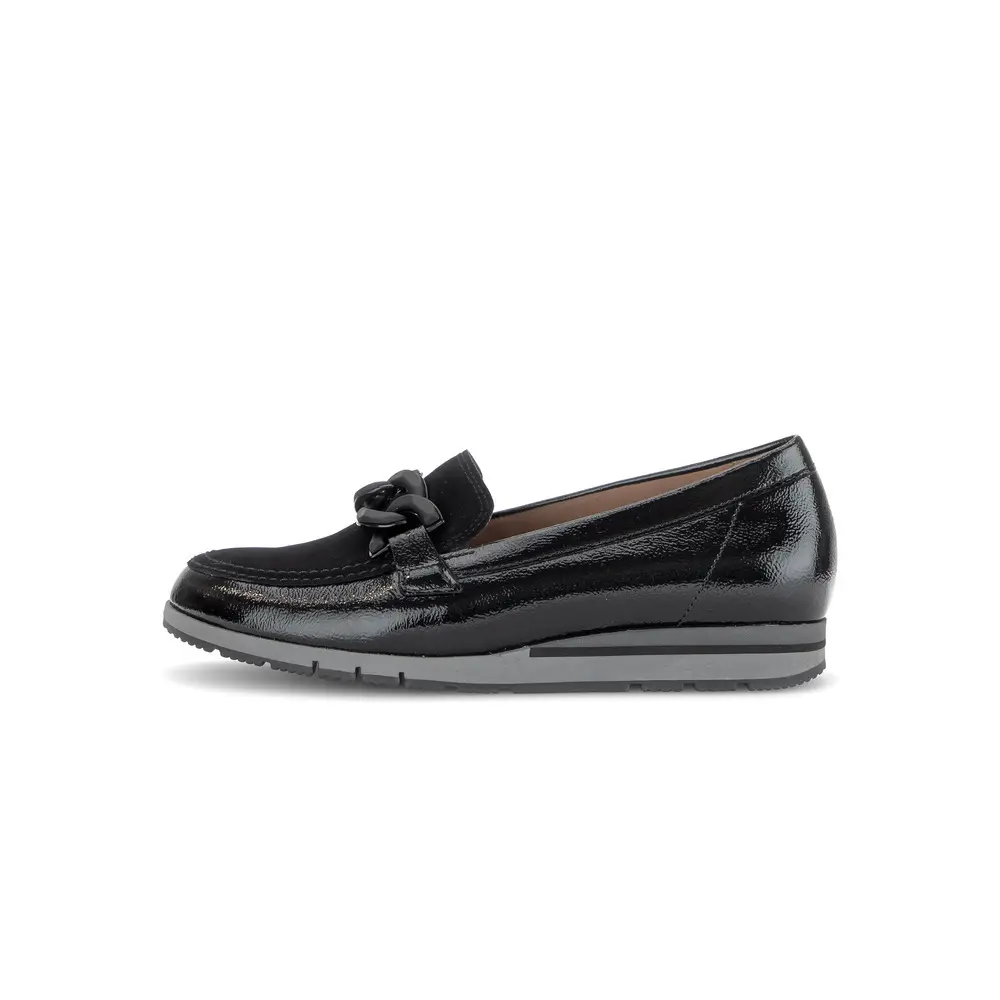 Women's Moccasins Gabor Knautschlack/Samtch