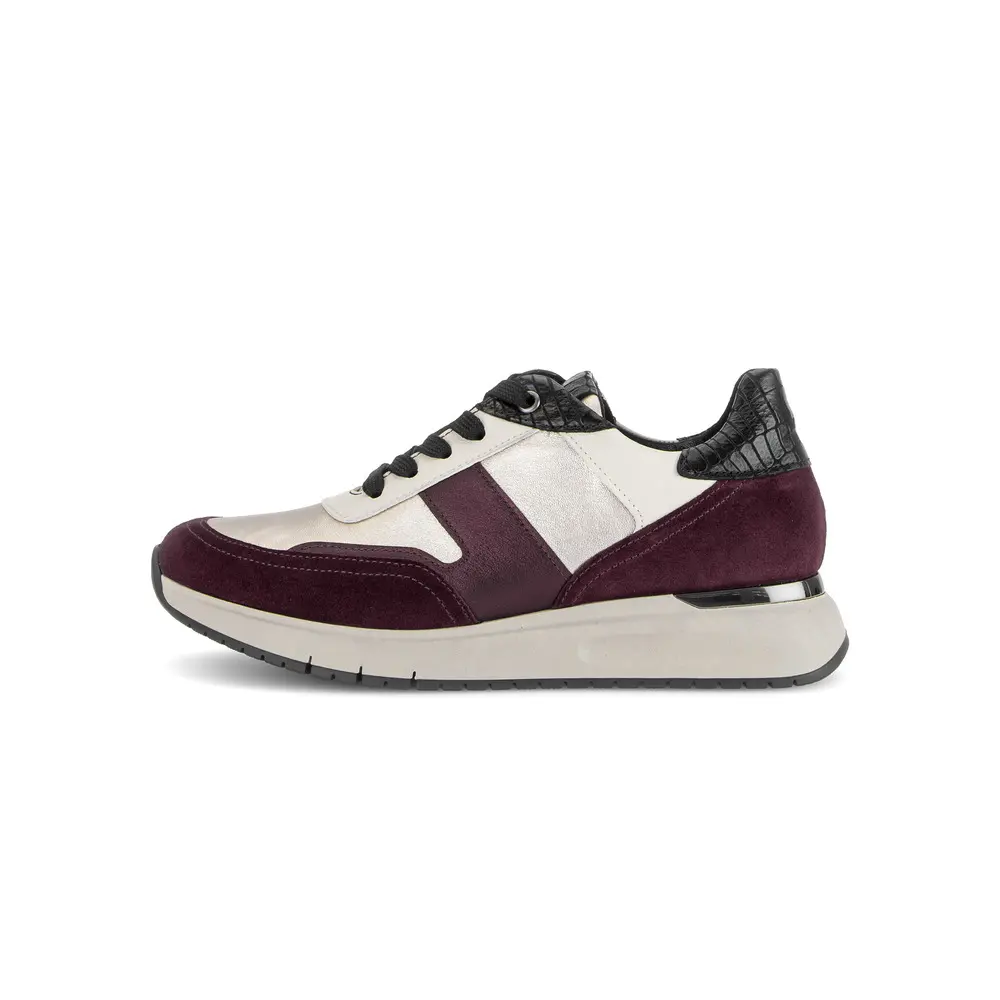 Damen Sneakers Gabor Metal/Velour/Kroko