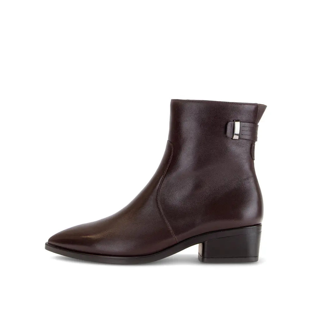 Women's Smooth Leather Heeled Ankle Boots Gabor Lux Nappa