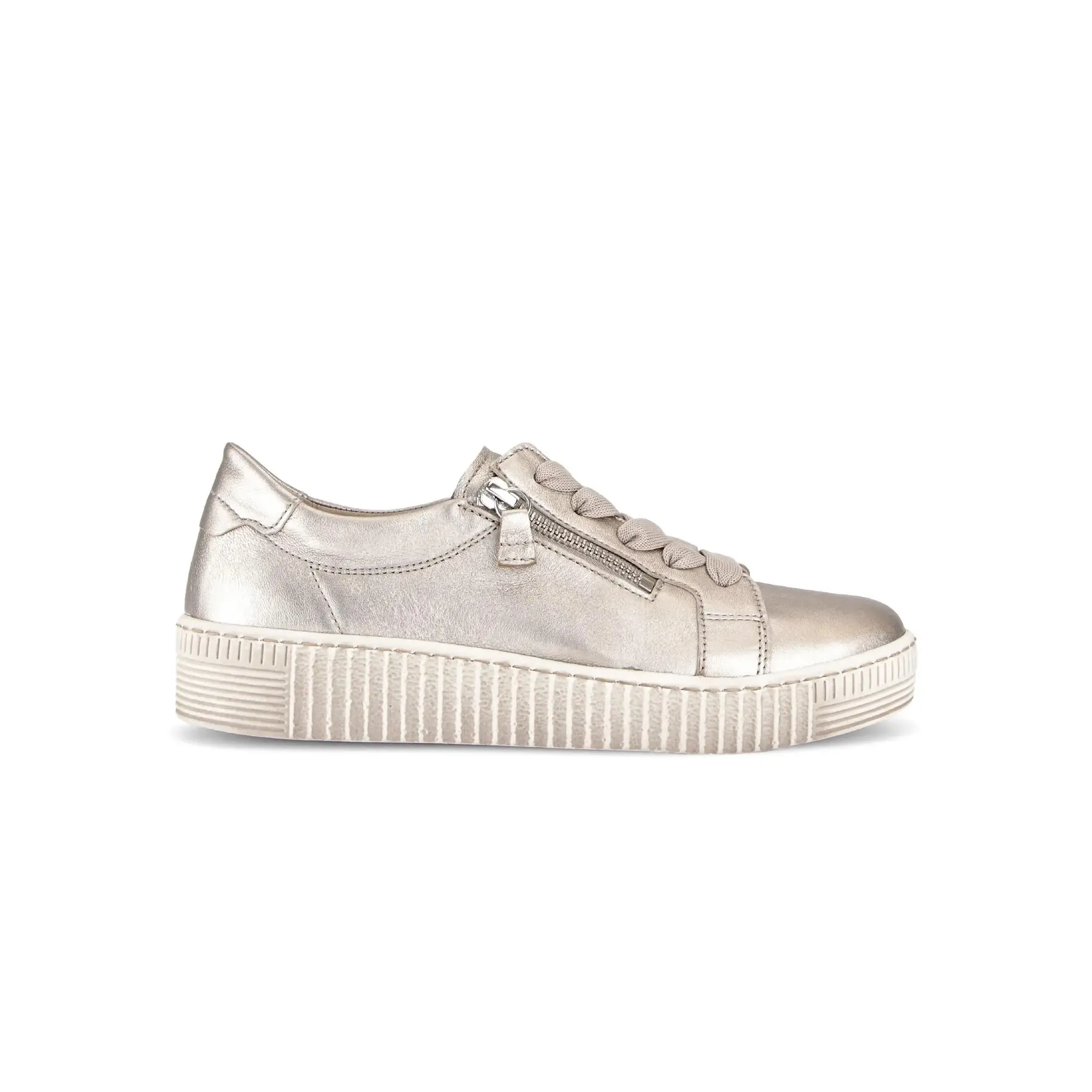 Gabor Argenté Metallic Satin Sneakers