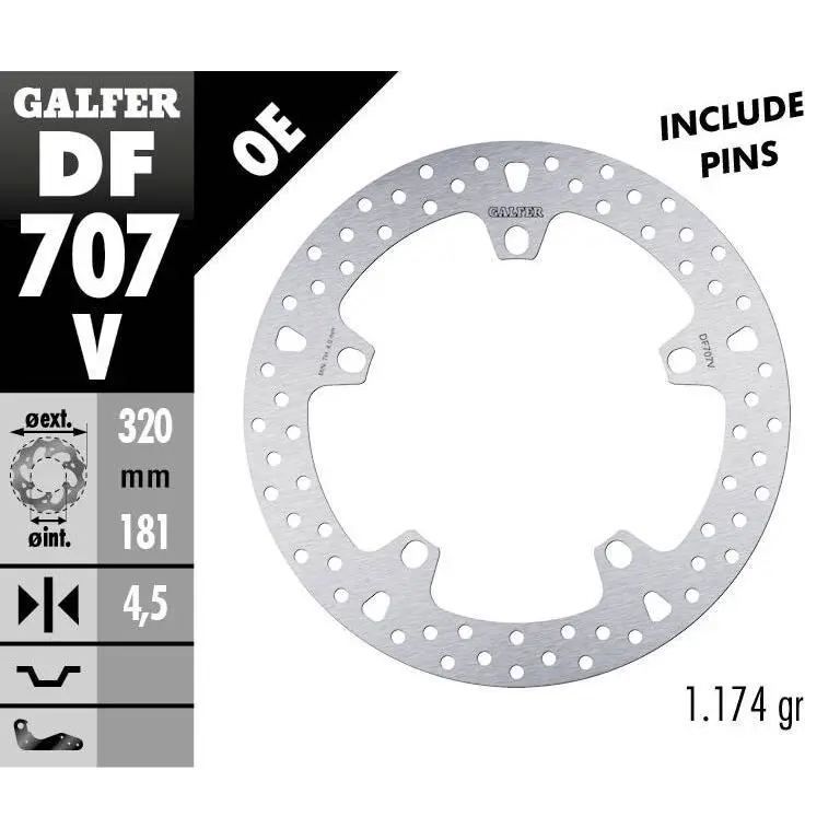 Motorrad-Bremsscheibe Galfer avant BMW IDEM 168B407D7