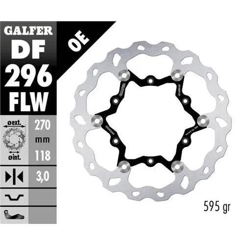 Schwimmende Bremsscheibe vorne Galfer Wave YZ/ YZF 250 21-