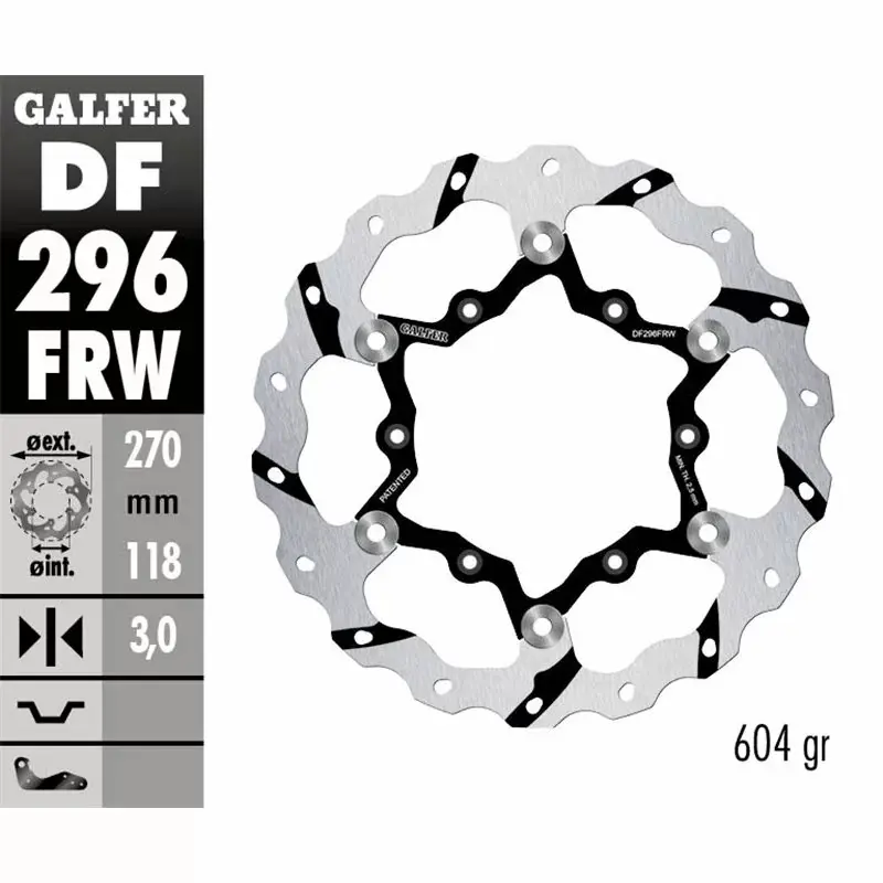 Schwimmende Bremsscheibe vorne Galfer Wave Tsunami YZ/YZF 250 21-