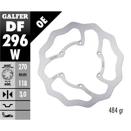 Feste Bremsscheibe vorne Galfer Wave Tsunami YZ/YZF 250 21-