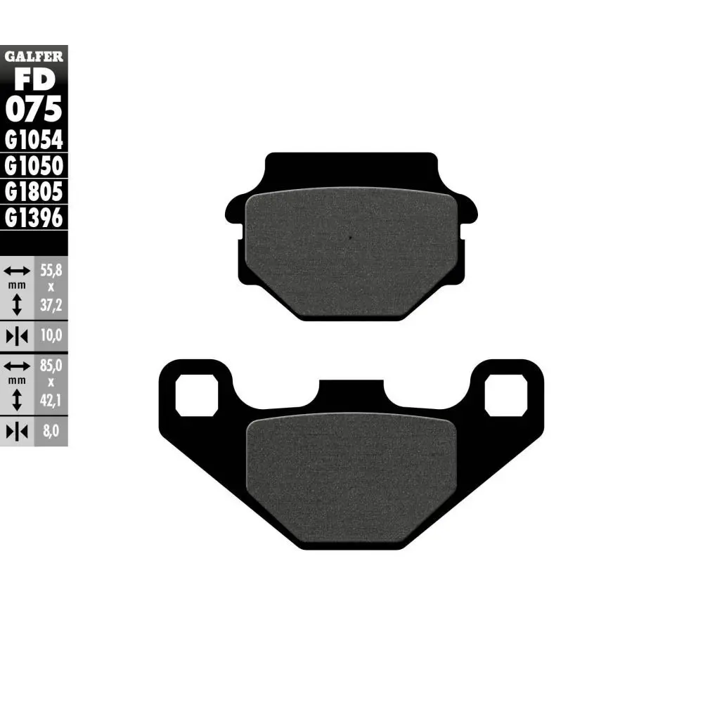 Organischer Motorradbremsbelag aus Halbmetall Galfer G1054 FD075