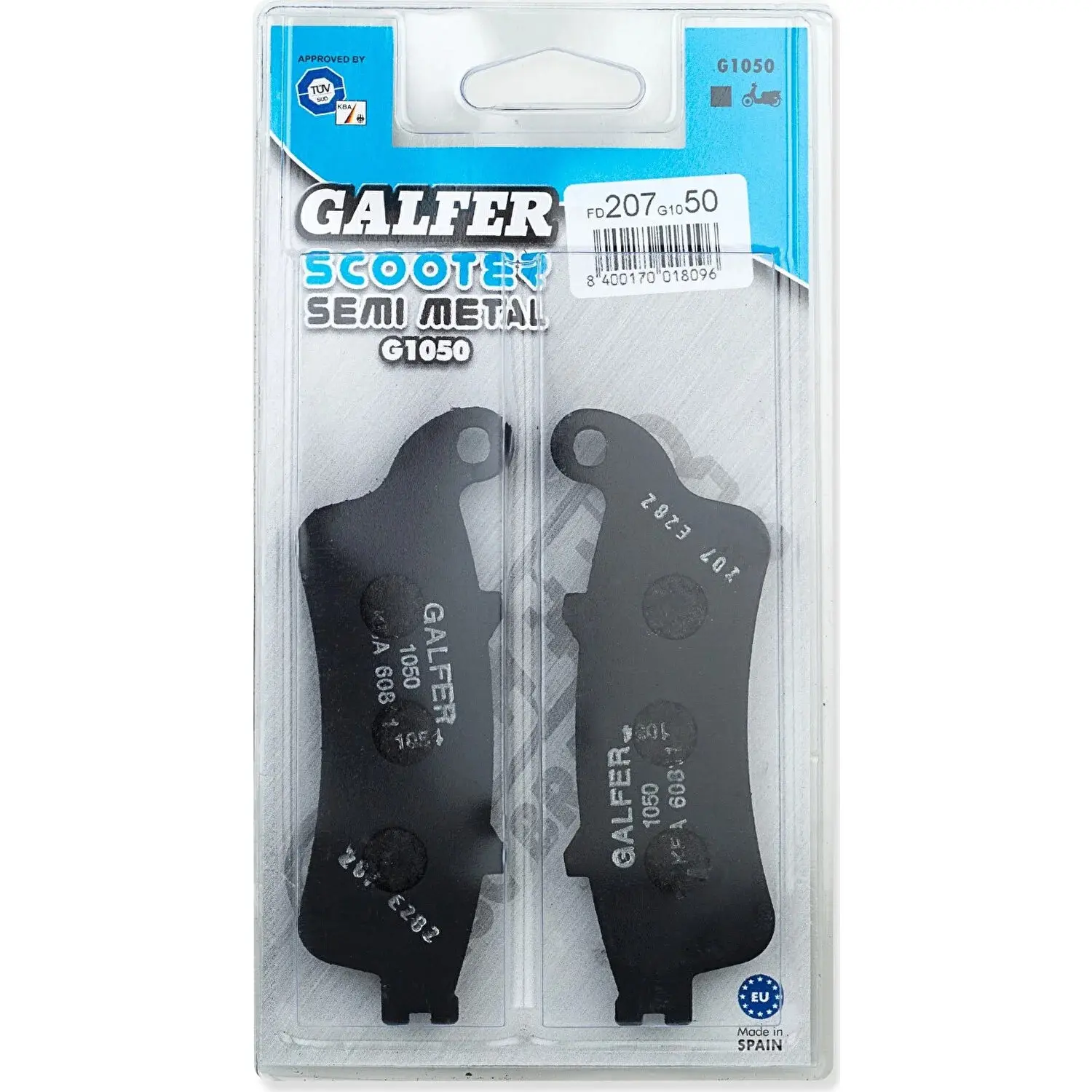 Motorrad-Bremsbelag aus Halbmetall Galfer G1050 FD207