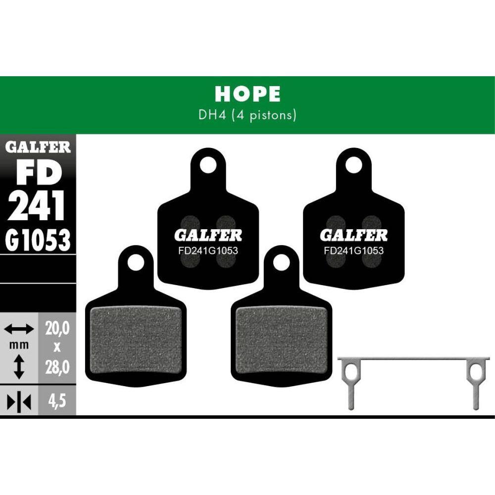Velo Store - UK 4-piston brake pad set Galfer Bike Hope DH4 (x2) | Extra 10% off with Subscription, Postage £16.79 to UK Fedex.