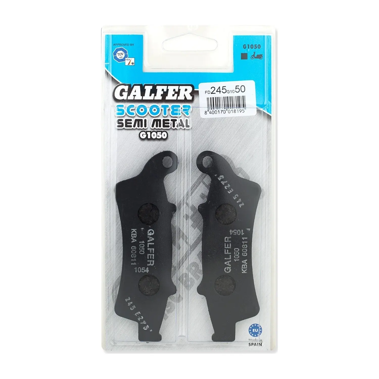 Motorrad-Bremsbelag aus Halbmetall Galfer G1050 FD245