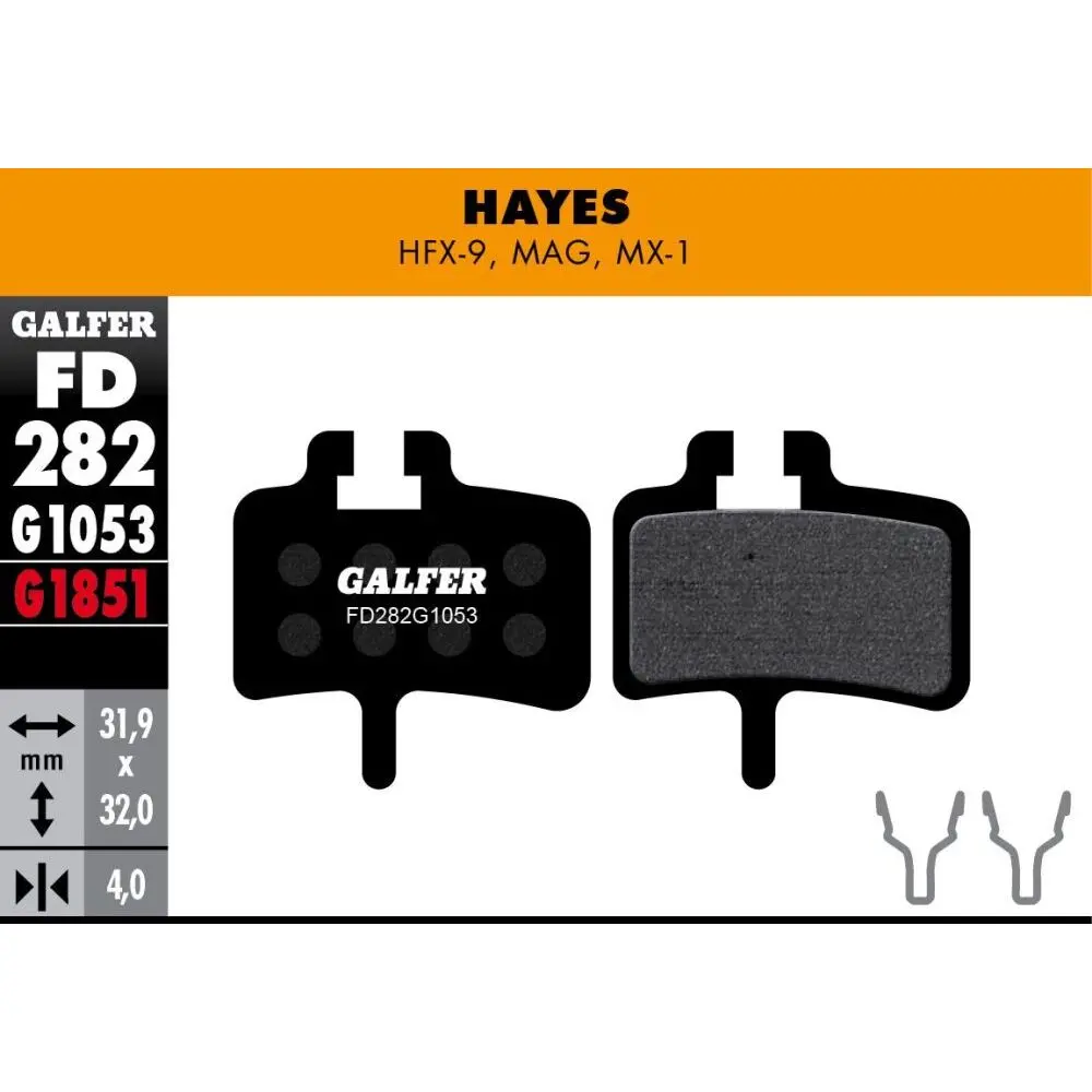 Bremsbelag Galfer Hayes Hfx-9, Mag, Mx-1, Promax Mec