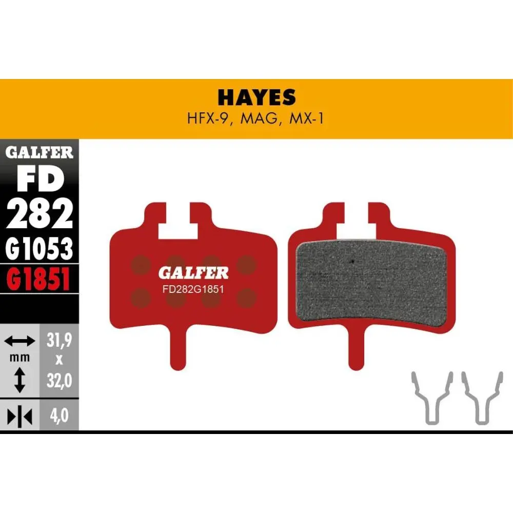 Bremsbelag Galfer Hayes Hfx-9, Mag, Mx-1, Promax Mec