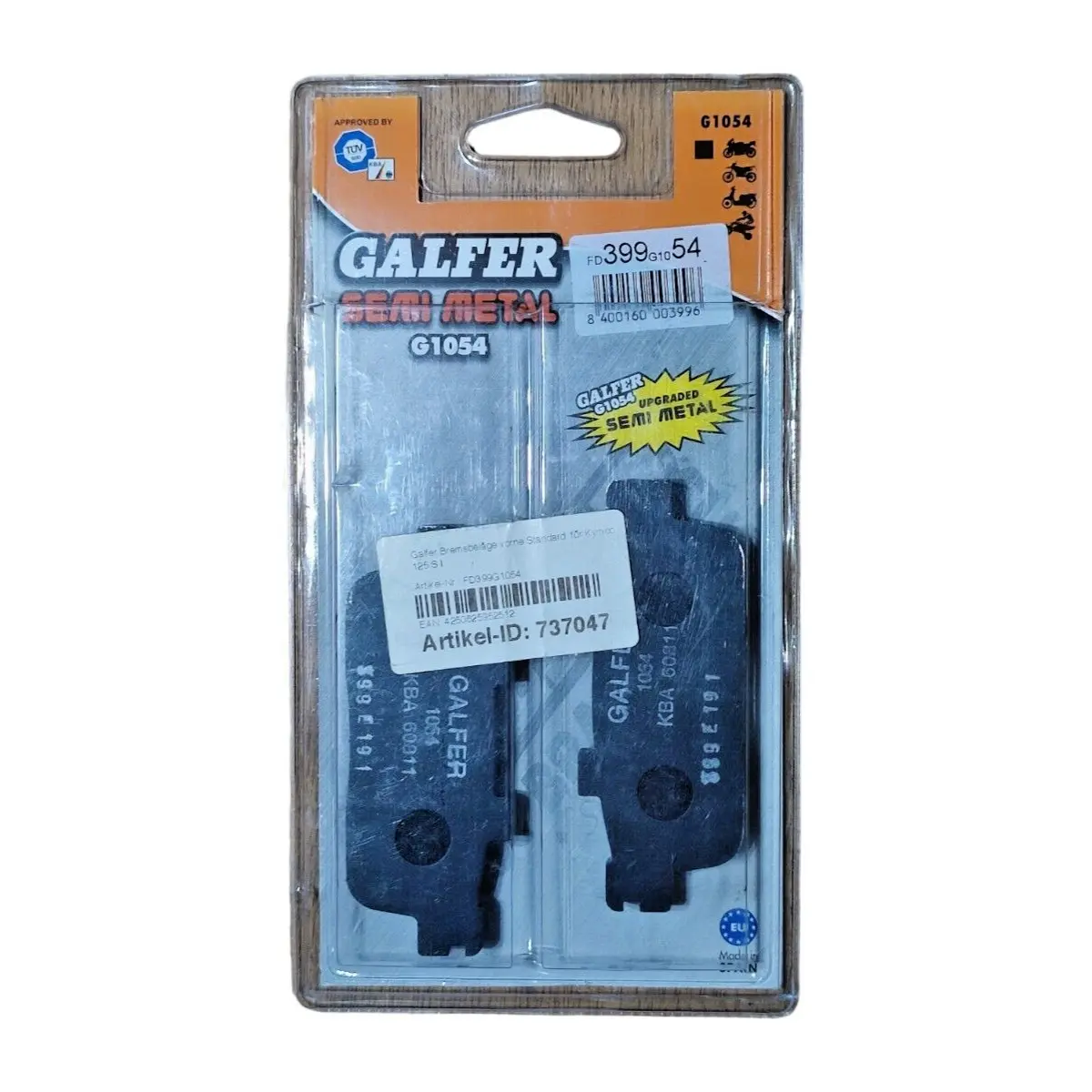 Organischer Bremsbelag Semi Metal Galfer G1054 Fd399