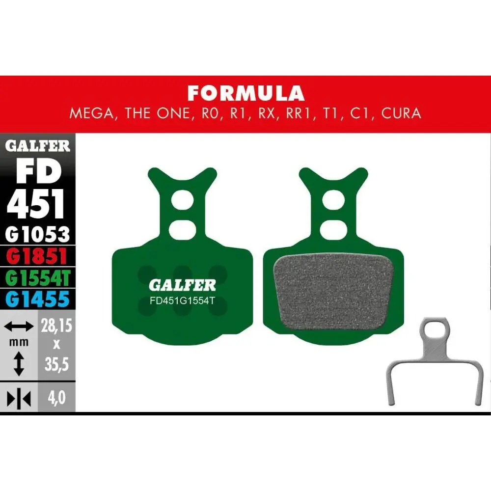Bremsbelag Galfer Formula Mega, The One, R0, R1, Rx, Rr1, T1, C1