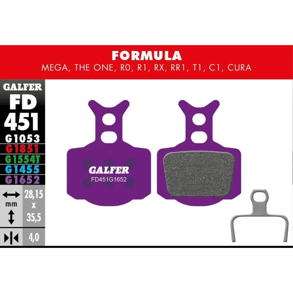 Bremsbelag Galfer Formula Mega, The One, R0, R1, Rx, Rr1, T1, C1