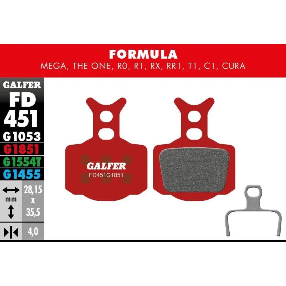 Bremsbelag Galfer Formula Mega, The One, R0, R1, Rx, Rr1, T1, C1