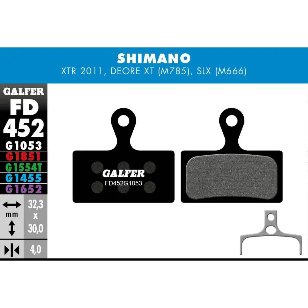 Bremsbelag Galfer Shimano Xtr 985, Xt 785, Slx 666