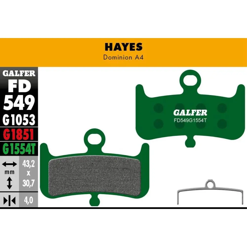 Velo Store - UK Brake pad Galfer Hayes Dominion A4 | Extra 10% off with Subscription, Postage £16.79 to UK Fedex.