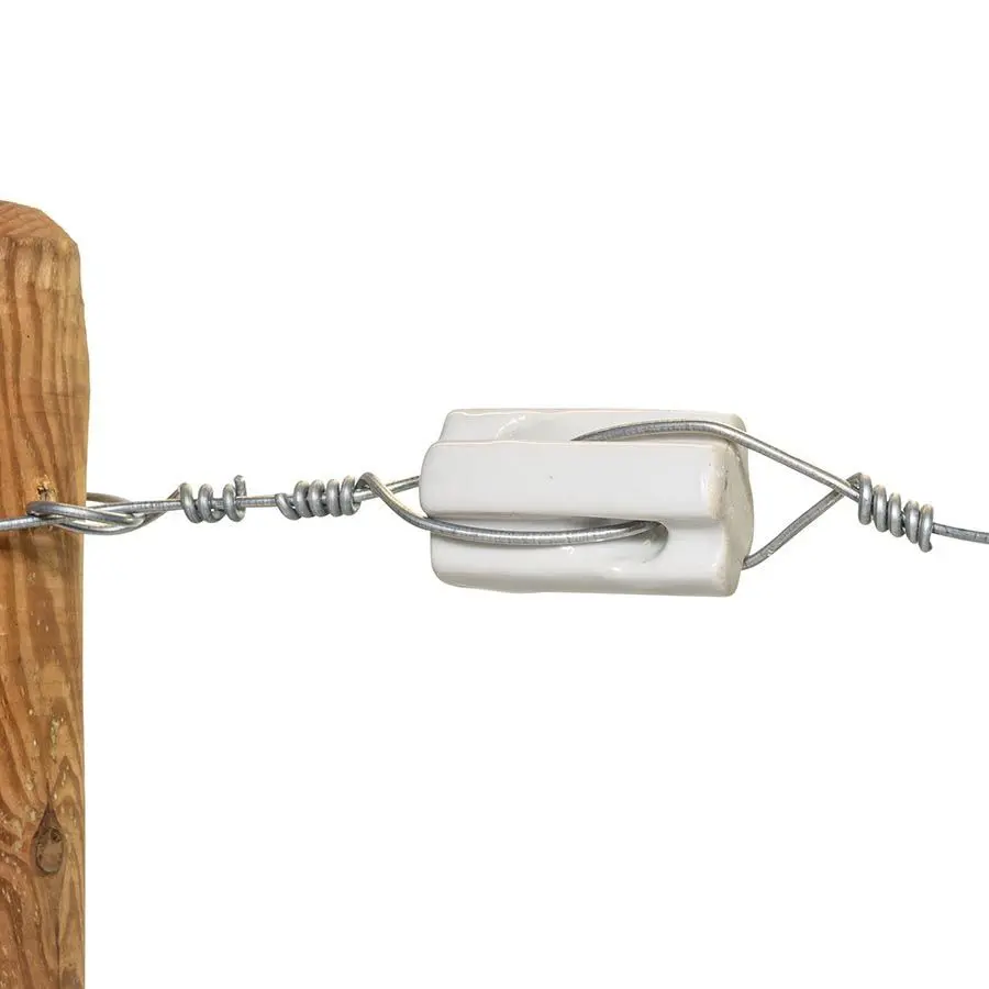Gallagher Blanc Insulators For Electric Corner Fences In Porcelain (X6)