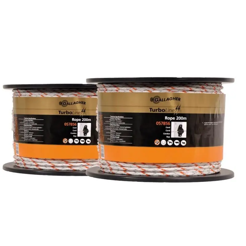 Gallagher Blanc Braided Fence Cord Turboline (X2)