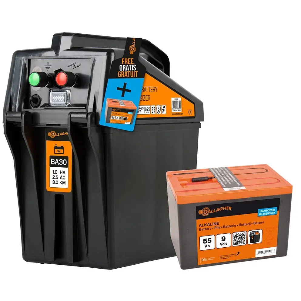 Électrificateur avec batterie gratuit Gallagher BA30