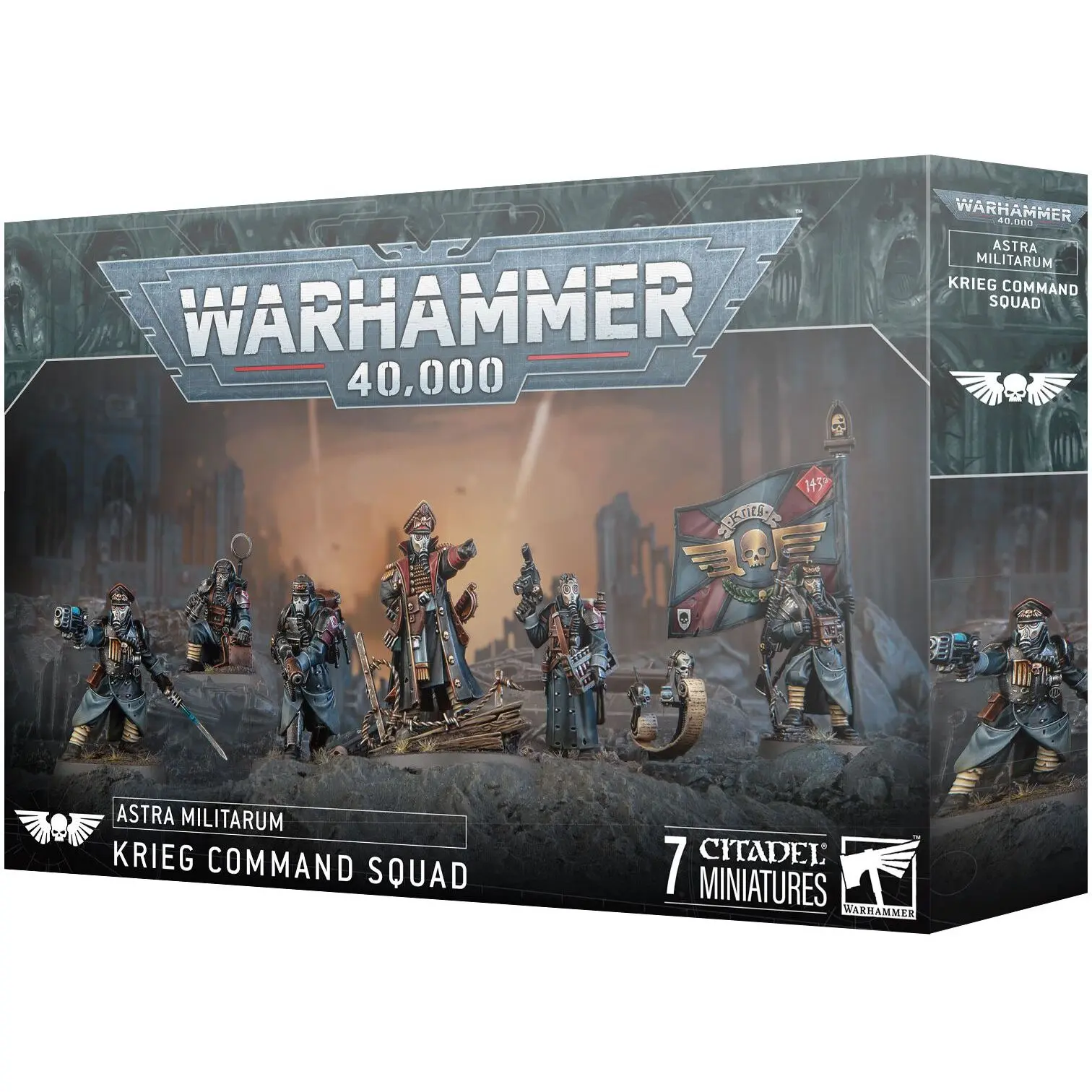 Figurine Games Workshop Warhammer 40k - Astra Militarum Escouade d'Etat Major de Krieg