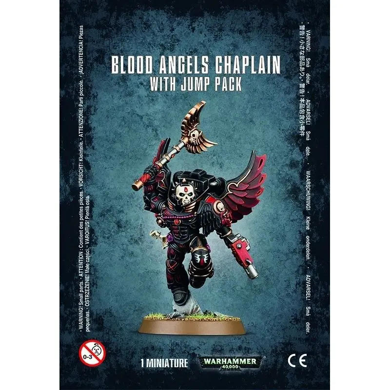 5011921066759 - Figurine Warhammer 40k - Blood Angels Chapelain avec Réacteur Dorsal