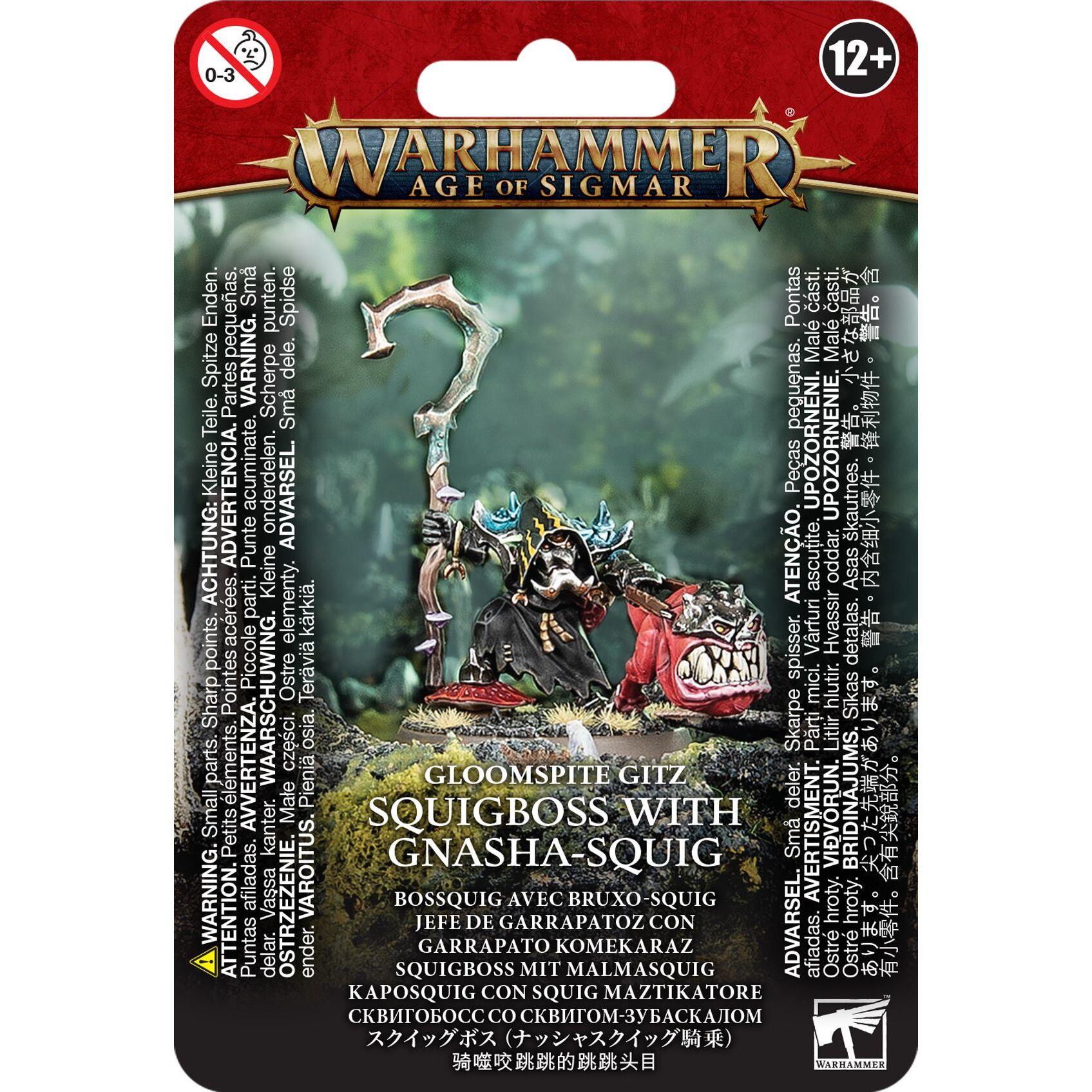 Figurine Games Workshop Warhammer AoS - Gloomspite Gitz Squigboss avec Gnasha-squig