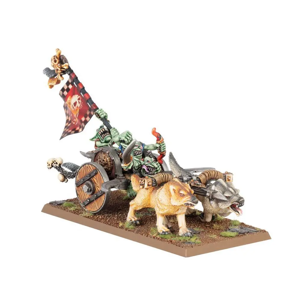 5011921217847 - Figurine Warhammer ToW - Orc & Gobelin  Char à loups Gobelins