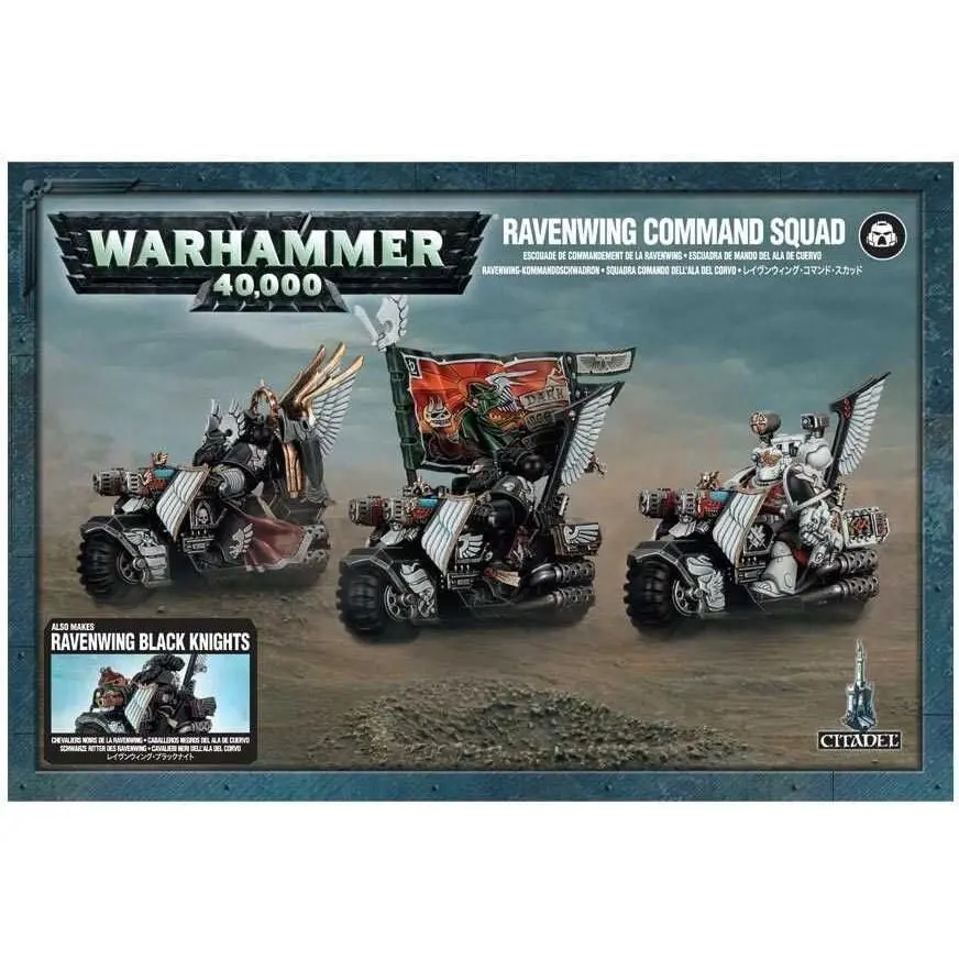 5011921040438 - Set aus 3 Figuren mit 122 Teilen Warhammer 40k - Dark Angels Escouade de Commandement   Chevaliers de la Ravenwing