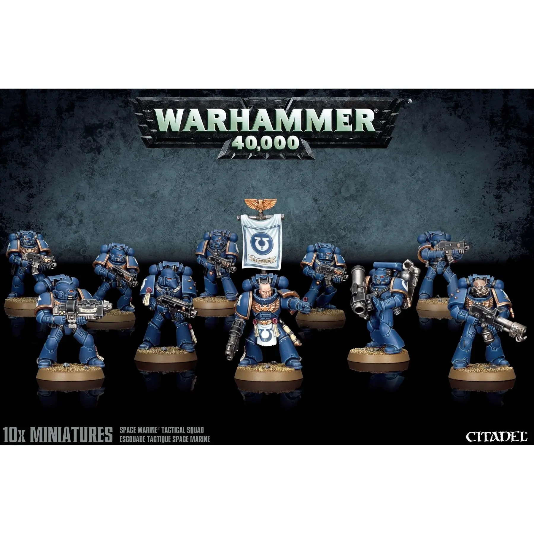 5011921142453 - Figurine Warhammer 40k - Space Marine Tactical Squad (x10)